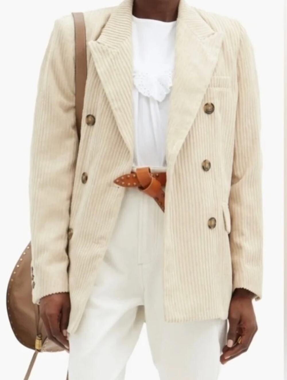 Rowing Blazers x Target Corduroy Gold Button Long Sleeve Blazer Jacket Cream XS